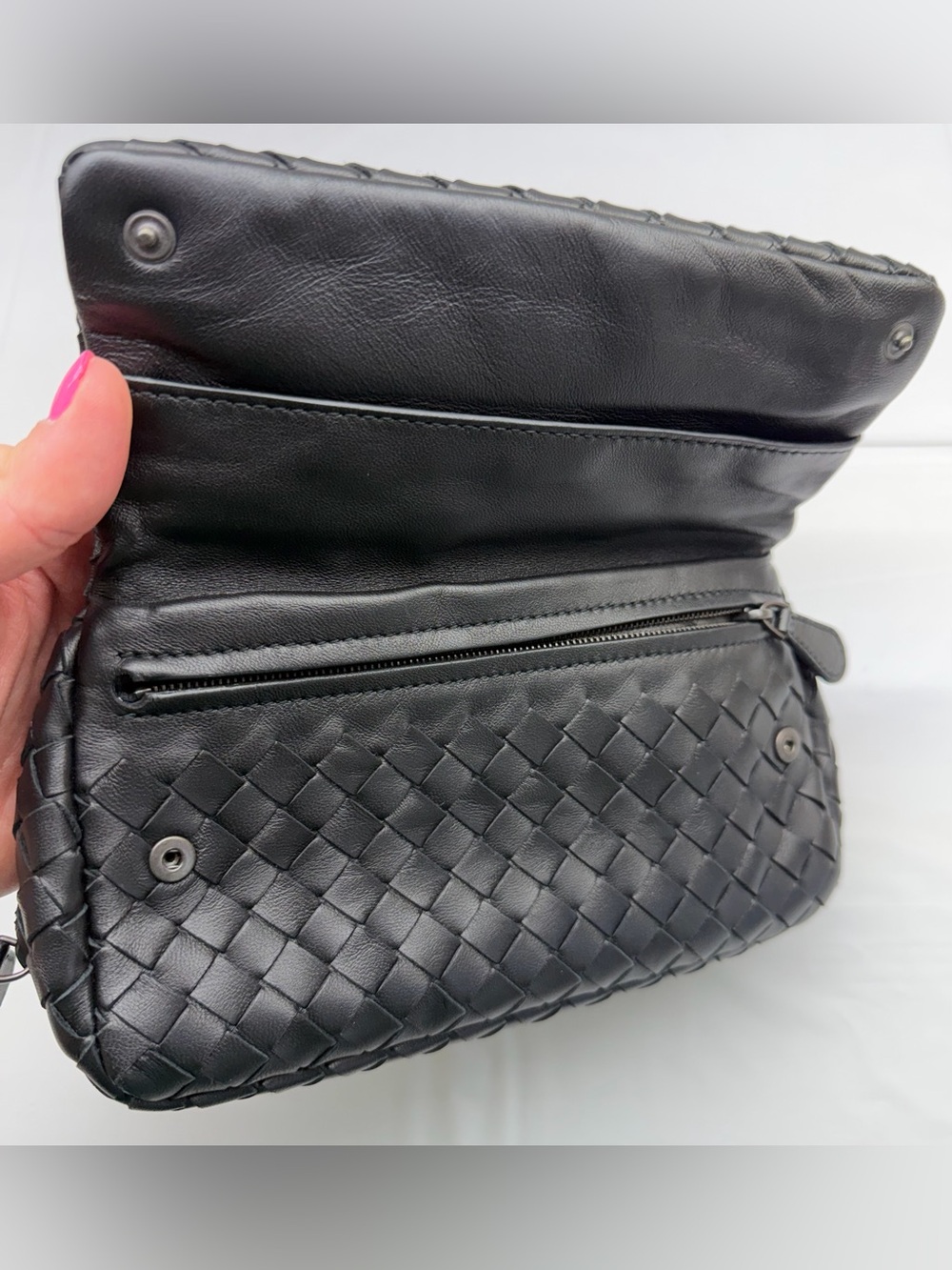 Bottega Veneta Intrecciato woven nappa leather mini messenger bag with COA - Picture 8 of 14